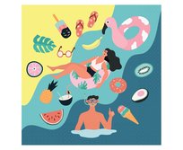 Serwetki Kolekcja Summer - Let'S Party (Beach), Certyfikat Fsc, 33X33 Cm/ 20 Szt.