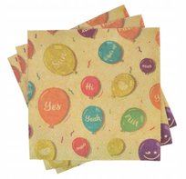 SERWETKI KOLOROWE BALONY NA TORT URODZINY 20x