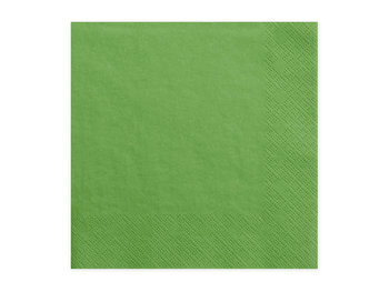 Serwetki, Lunch Classic, zielone trawiaste, 33 cm, 20 sztuk - PartyDeco
