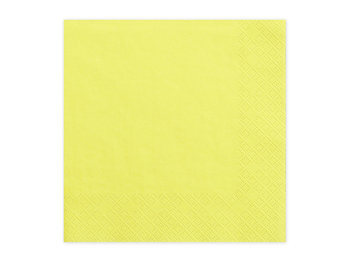 Serwetki, Lunch Classic, żółte, 33 cm, 20 sztuk - PartyDeco