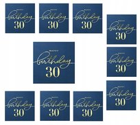 SERWETKI NA 30 URODZINY NAPIS HAPPY BIRTHDAY 10x