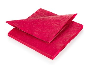 Serwetki papierowe 33x33cm 20szt czerwone tłoczone - Banquet