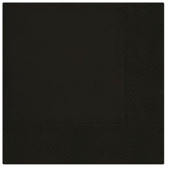 Serwetki papierowe czarne jednorazowe ozdoba - PAW