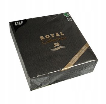 Serwetki Papierowe Czarne Royal 1/4 40X40Cm 50Szt - ABC