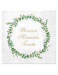 Serwetki papierowe jednorazowe komunia wieniec - Paw Decor Collection