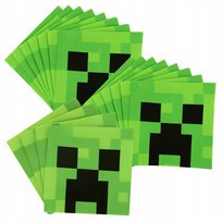 Serwetki papierowe minecraft piksele gra urodziny ozdoby na stół 20 sztuk