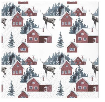 Serwetki papierowe, Nordic Village, 20 sztuk - Pigmejka