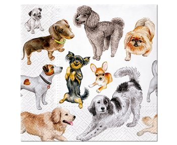 Serwetki Papierowe Paw Dogs Happiness 33X33 Cm / 20 Szt. - Paw Decor Collection