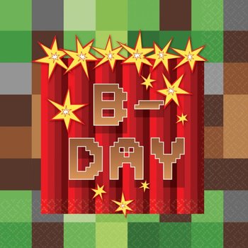 Serwetki Papierowe Urodzinowe Minecraft Tnt 16Szt - ABC