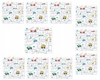 SERWETKI PAPIEROWE URODZINY AUTA KOPARKA MIX 10x