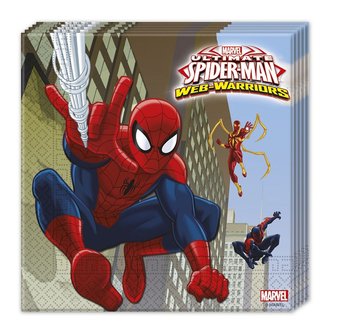 Serwetki, Spiderman Web Warriors, 33 cm, 20 sztuk - Procos