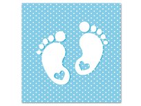 Serwetki Stópki na roczek lub baby shower - 33 cm - 20szt.
