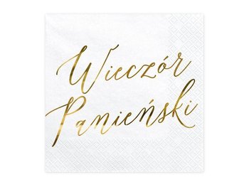 Serwetki Wieczór panieński, biały, 33x33cm (1 karton / 12 op.) (1 op. / 20 szt.) - PartyDeco