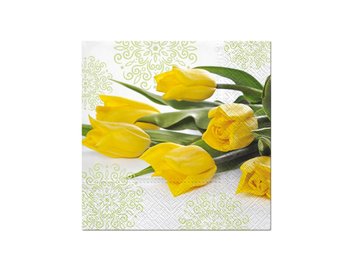 Serwetki Żółte tulipany - 33 cm - 20 szt. - PAW