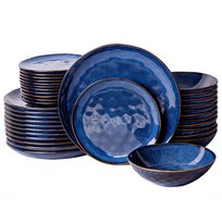 Serwis Obiadowy Na 12 Osób Nowoczesny Do Zmywarki Komplet Talerze Niebieski