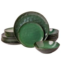 Serwis Obiadowy Na 6 Osób Nowoczesny Do Zmywarki Komplet Talerze Zielony
