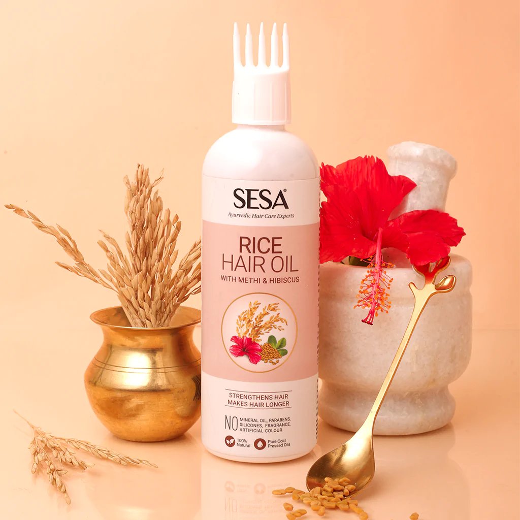 Sesa, Olejek do włosów z wodą ryżową methi i hibiskusem, 200ml | Sklep ...