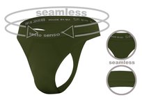 Sesto Senso, Stringi męskie bezszwowe, khaki, rozmiar S/M Sesto Senso