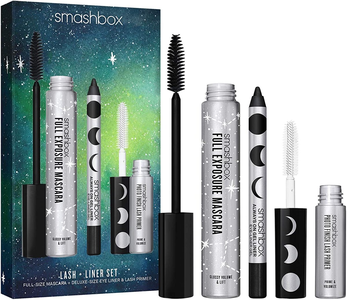 Empik Set Smashbox: Photo Finish, Eyelash Primer, 4 ml + Always On, Gel Pencil Eyeliner, Brewed, 1.2 g + Full Exposure, Waterproof, Volumizing, Mascara, B..