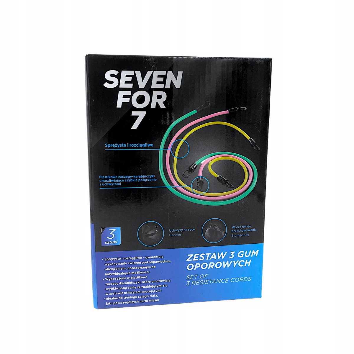 Seven For 7 Racket Seven for 7 Zestaw 3 gum oporowych z uchwytami na ręce - Seven for 7 ...