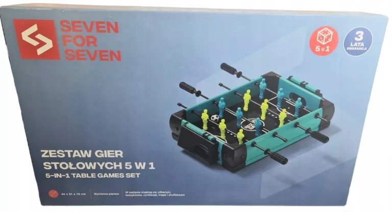 Seven For 7 Racket Seven For Seven ZESTAW GIER STOŁOWYCH 5w1, gra zręcznościowa, Seven for ...