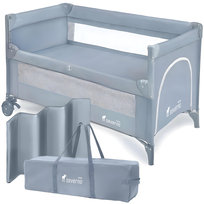 Severno kids, Close to Mommy, Łóżeczko turystyczne dostawne, składane, Szare