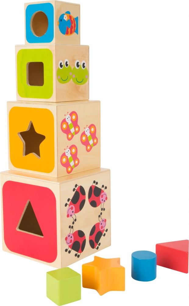 Zdjęcia - Zabawki interaktywne SFD, kubeczki drewniane, wieża ABC