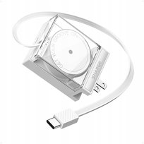 SHARGE Retractable 65W White–kompaktowa ładowarka USB-C kabel retractable