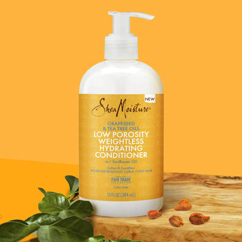 Shea Moisture Grapeseed & Tea Tree Oils Low Porosity Weightless Hydrating Conditioner, Odżywka do włosów, 384ml - Shea Moisture