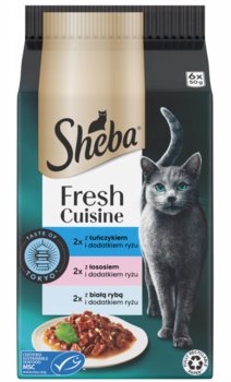 Sheba Mokra Karma Dla Kotów Z Tuńczykiem, Z Łososiem, Z Białą Rybą 6X50G - Sheba