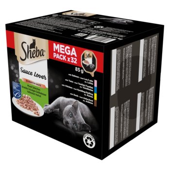 SHEBA Sauce Lover mokra karma dla kota mix smaków w sosie tacki 32x85 g - Sheba
