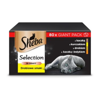 Sheba Selection in Sauce drobiowe smaki 85g x 80 (multipak x 1) - Sheba