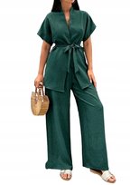 SHEIN 2PACK KOSZULA SPODNIE DAMSKII KOMPLET ZIELONY S 11DB Shein