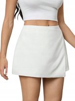 SHEIN BIAŁE KRÓTKIE SPODENKI SPÓDNICZKA ELEGANCKIE ZAMKI L 11KA Shein