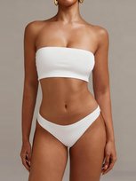 SHEIN BIAŁY BAWEŁNIANY TOP NA RAMIĄCZKACH GŁADKI KLASYCZNY M 1MA Shein