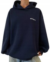 SHEIN BLUZA DAMSKA GRANATOWA Z KAPTUREM DŁUGI RĘKAW S 11DB Shein