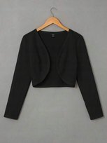 SHEIN CZARNA BOLERKO DAMSKIE GŁADKIE KLASYCZNE DŁUGI RĘKAW L 11LA Shein