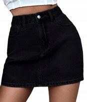 SHEIN CZARNA JEANSOWA MINI SPÓDNICA Z KIESZENIAMI KLASYCZNA M 1HA Shein