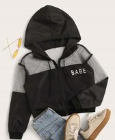 SHEIN CZARNA KURTKA DAMSKA Z KAPTUREM BASIC 36 V3O Shein