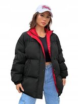 SHEIN CZARNA KURTKA PUCHOWA DAMSKA BASIC 34 ŁTG Shein