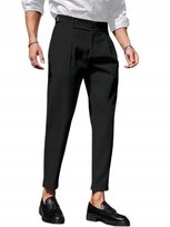 SHEIN CZARNE ELEGANCKIE SPODNIE MĘSKIE PROSTE W KANT XXL 1GA Shein