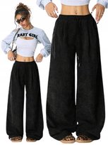 SHEIN CZARNE SPODNIE BAGGY Z ELASTYCZNYM PASEM NA LATO L 1KC Shein