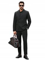 SHEIN CZARNY ELEGANCKI GARNITUR REGULAR MĘSKI L 1LA Shein