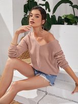 SHEIN DAMSKI RÓŻOWY SWETER DŁUGI RĘKAW 40/42 V4G Shein