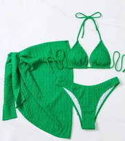 SHEIN DAMSKI ZIELONY STRÓJ KĄPIELOWY BASIC L VBF Shein