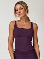 SHEIN FIOLETOWY TOP NA RAMIĄCZKACH Z KWADRATOWYM DEKOLTEM XL 1MA Shein