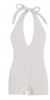 SHEIN KOMBINEZON DAMSKI BIAŁY KRÓTKI CASUAL 36 ŁBF Shein