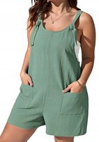 SHEIN KOMBINEZON KRÓTKI Z KIESZENIAMI ZIELONY CASUAL M 1GJB Shein
