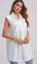 SHEIN KOSZULA BIAŁA KLASYCZNA DAMSKA BASIC 38 V3V Shein