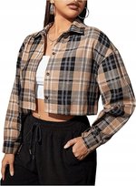 SHEIN KOSZULA DAMSKA KRÓTKA W KRATĘ NA GUZIKI 44 1ŁYH Shein